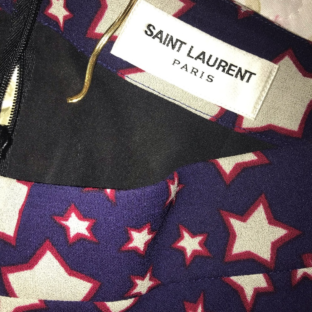 Saint Laurent Star-Print High Waisted Skirt